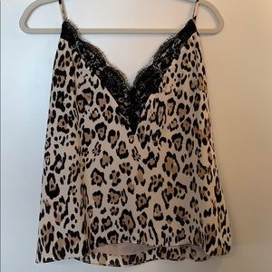 Leopard / Cheetah Print Cami with Lace